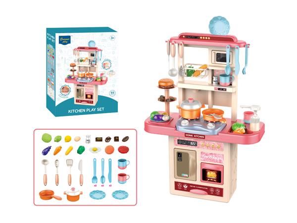 KITCHEN PLAY SET 56PCS WITH SOUND AND LIGHT NOT IN