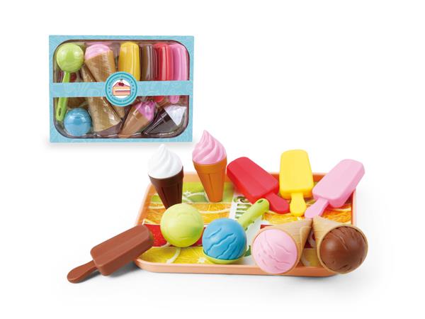 GOURMET PLAY ICE CREAM PLAY SET,12PCS