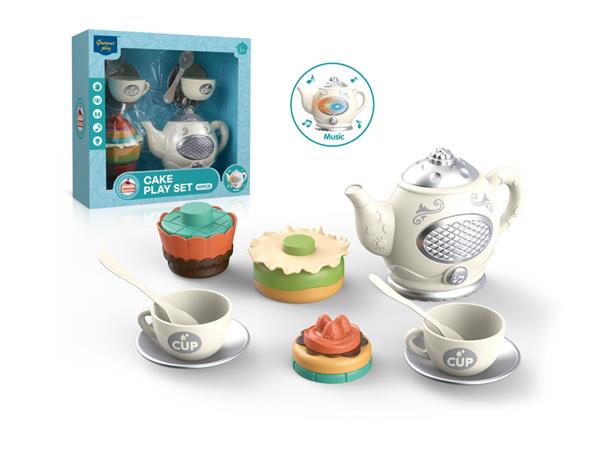 GOURMET PLAY CAKE PLAY SET WITH LIGHT&MUSIC,10PCS